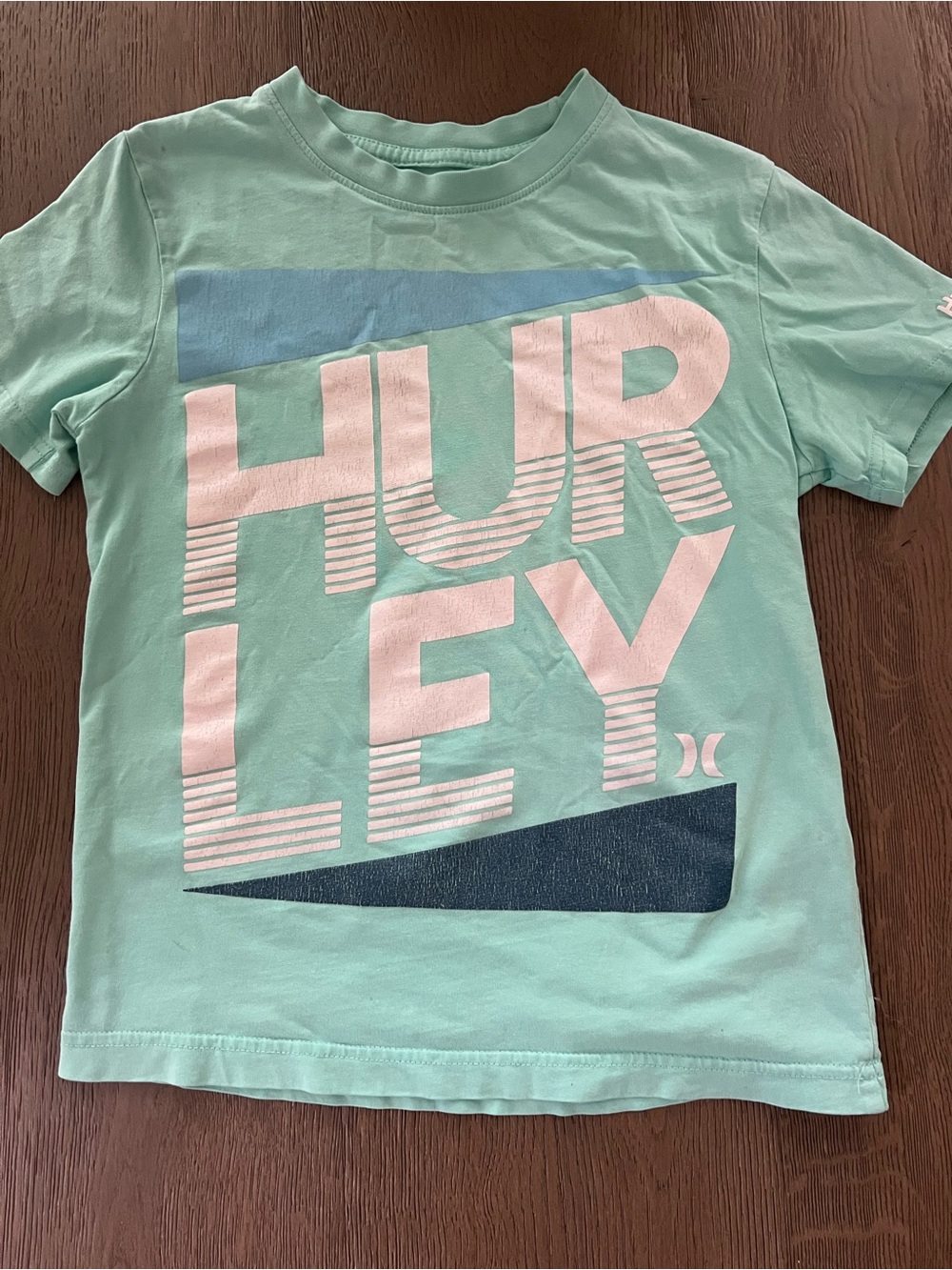 ❤️ Hurley Kids' Light Blue - Mint Graphic Tee 7/8